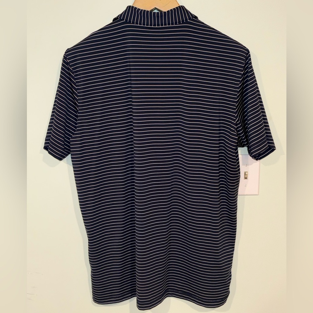 Peter Millar Dark Blue Striped Summer Comfort Polo - Picture 5 of 6